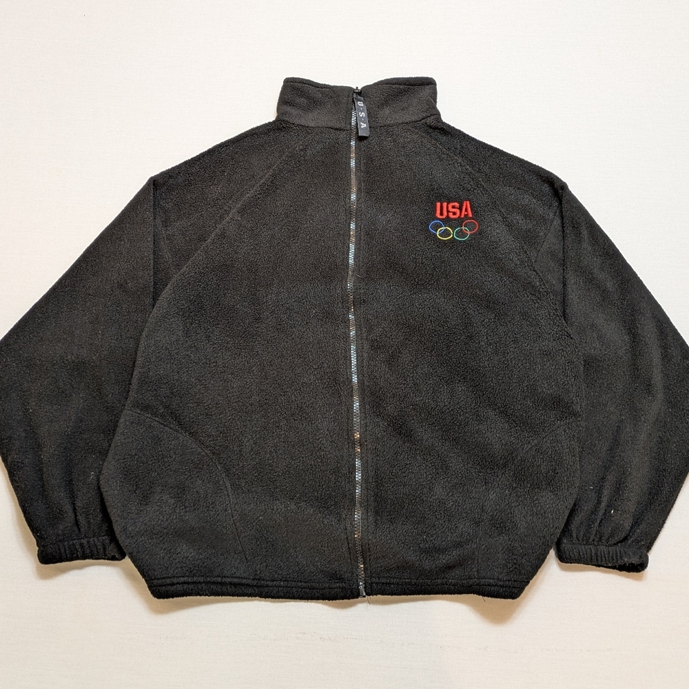 USA Olympics Fuzzy XL Quarter Zip
